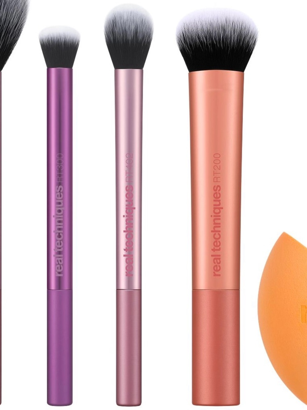 Real Techniques 3-Piece Makeup Brush Set RT 200 RT 402 RT 300 cream powder eyes